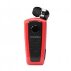 Fineblue F910 Retractable Headphones V5.1 Handsfree Long Standby Single In-Ear Earpiece With Microphone For Business Driving red