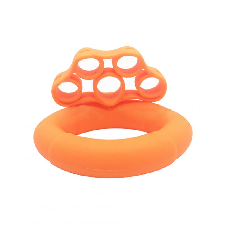 Finger Pull Ring+Resistance Bands For Training Rubber Loop Pull Ring Hand Grip Expander Wrist Training Carpal Fitness Grip 50LB + Tension 11LB Orange