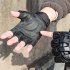 Fingerless Cycling Gloves With Hard Shell Knuckles Protection Half Finger Gloves For Outdoor Sports Training L