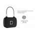 Fingerprint Lock Smart Keyless Anti Theft Padlock for Travel Suitcase Bicycle black