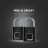 Fingerprint Padlock Biometric Metal Keyless Thumbprint Lock USB Rechargeable for Luggage Bookcase Suitcase Black