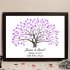 Fingerprint Signature Guest Book  Wedding Fingerprint Tree Canvas Painting  DIY Baby Shower Party Supplies with 2 set Inkpad