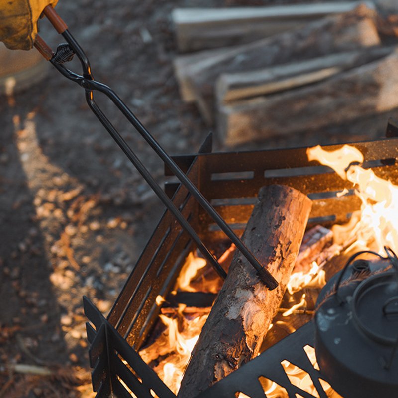 Fireplace Tongs Firewood Tongs Wood Fired Oven Tool Grill Camping Fire Pit Tool Rust Resistant Finish Fireplace Tongs For Indoor Outdoor Camping Hiking Fire tongs