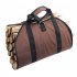 Firewood Storage Waxed Canvas Log Carrier Rustic Home Decor Tote Bag With Handles Log Tote For Kitchen Camping brown