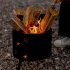 Firewood Stove  Compact Iron Wood Stove  Portable Windproof Wood Burning Stove  Outdoor Camping Heating Charcoal Stove For Picnic BBQ Boils Tea as picture show