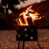 Firewood Stove  Compact Iron Wood Stove  Portable Windproof Wood Burning Stove  Outdoor Camping Heating Charcoal Stove For Picnic BBQ Boils Tea as picture show