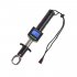 Fish Gripper 25Kg 55Lb Portable Electronic Control Fish Lip Tackle Grabber Tool Fishing Grip Holder Stainless Weight Digital Scale Silver