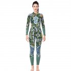 Fish Hunting  Suit 3MM Siamese Camouflage Female Warm Surfing Swimwear Female models  green camouflage M