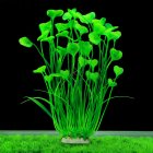 Fish Tank Artificial Heart shaped Plastic Plant Ornament Aquarium Decor Colorful Water Grass green