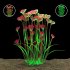 Fish Tank Artificial Heart shaped Plastic Plant Ornament Aquarium Decor Colorful Water Grass green