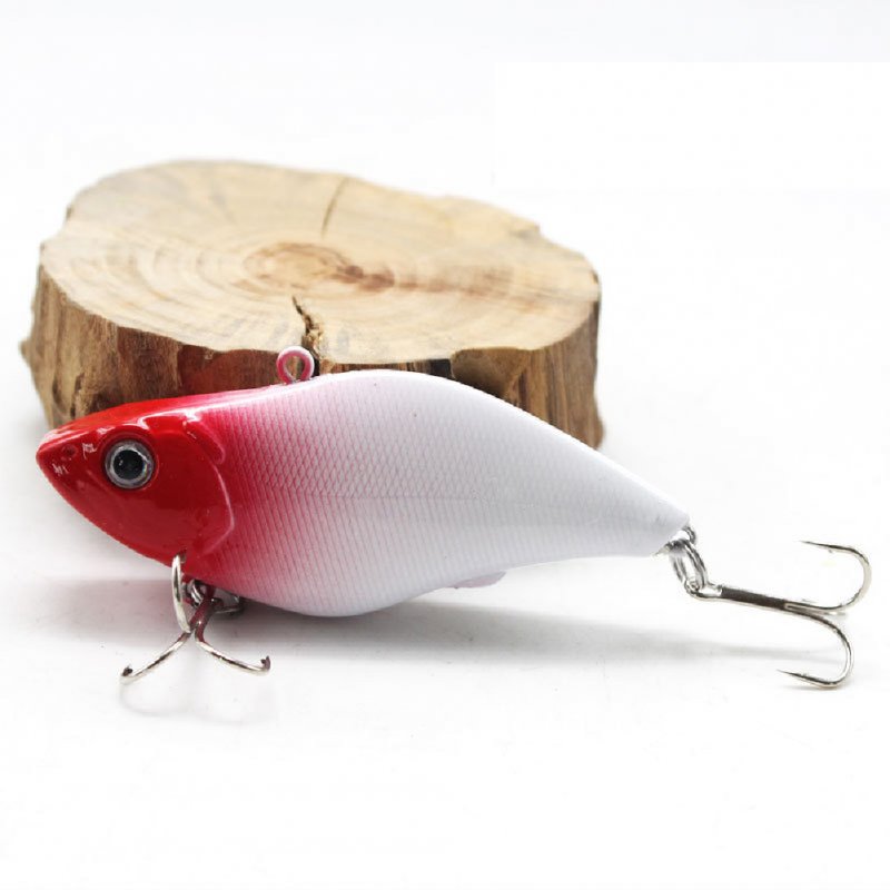Fishing Lure 7cm 13g VIB Swing Sinking Bass Bait Black Nickel Hooks Full Swimming Layer Artificial Bait 1#Red head and white body_Submerged VIB water wave 7cm13g