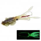 Fishing Lure Double Hook Squid Bait Glow-in-the-dark Baits 15cm60g Simulated False Bait Deep Sea Soft Bait A1014# with lead_15cm (octopus bait)