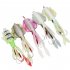 Fishing Lure Double Hook Squid Bait Glow in the dark Baits 15cm60g Simulated False Bait Deep Sea Soft Bait A1014  with lead 15cm  octopus bait 