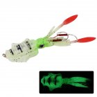 Fishing Lure Double Hook Squid Bait Glow in the dark Baits 15cm60g Simulated False Bait Deep Sea Soft Bait A1046  with lead 15cm  octopus bait 