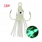 Fishing Lure Luminous 5cm Octopus Lure and Four hooks Fishing Accessories for Sea Fishing 18 Luminous four hooks   Luminous octopus