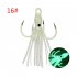 Fishing Lure Luminous 5cm Octopus Lure and Four hooks Fishing Accessories for Sea Fishing 16 Luminous four hooks   Luminous octopus