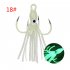 Fishing Lure Luminous 5cm Octopus Lure and Four hooks Fishing Accessories for Sea Fishing 18 Luminous four hooks   Luminous octopus