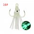 Fishing Lure Luminous 5cm Octopus Lure and Four hooks Fishing Accessories for Sea Fishing 18 Luminous four hooks   Luminous octopus