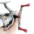 Fishing Reel Double Rocker Arms Lightweight Carbon Fiber Modified Fishing Reel Crank red Flat grip knob