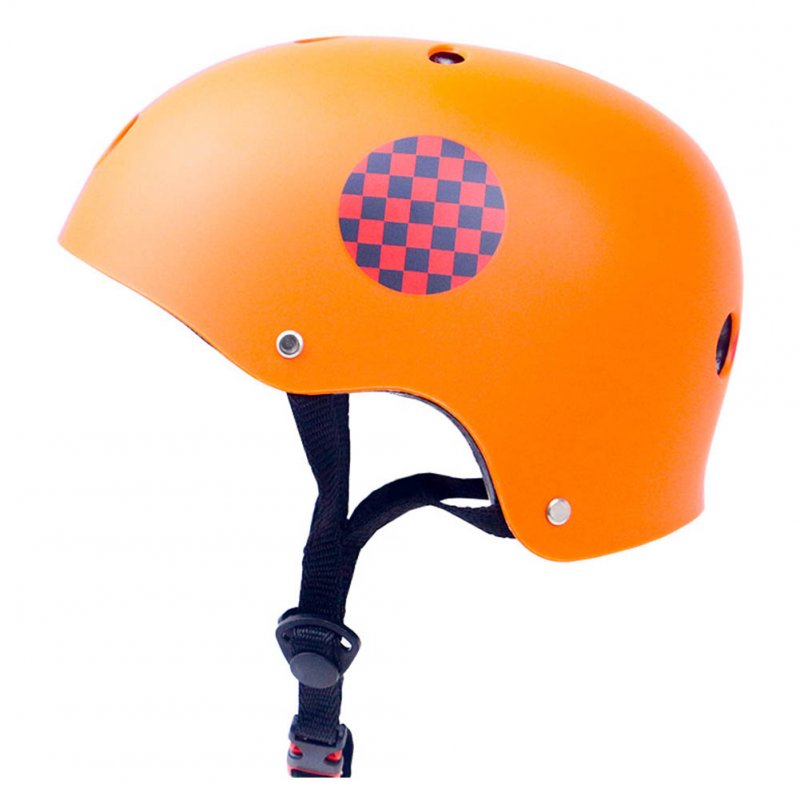 Skate Scooter Helmet Skateboard Skating Bike Crash Protective Safety Universal Cycling Helmet CE Certification Exquisite Applique Style Orange_M