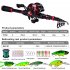 Fishing Rod Reel Combo Freshwater Saltwater Fishing Poles With Lures Reel Fishing Line Storage Bag For Beginners Skilled People left hand reel 2 1 meters