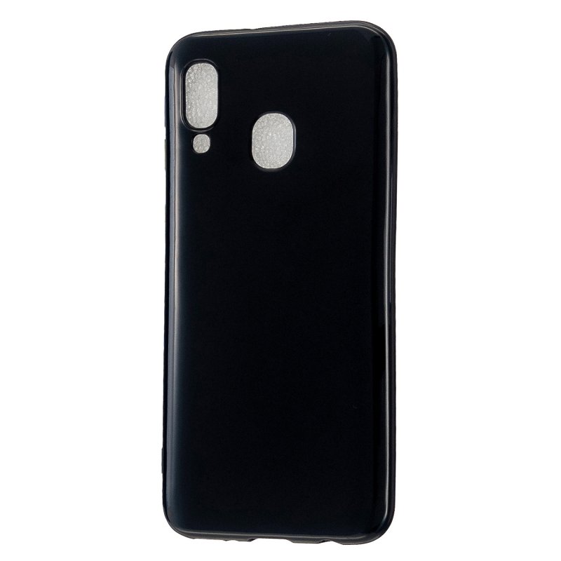 For Samsung A20E/A40/A70 Cellphone Cover Soft TPU Phone Case Simple Profile Scratch Resistant Full Body Protection Shell Bright black