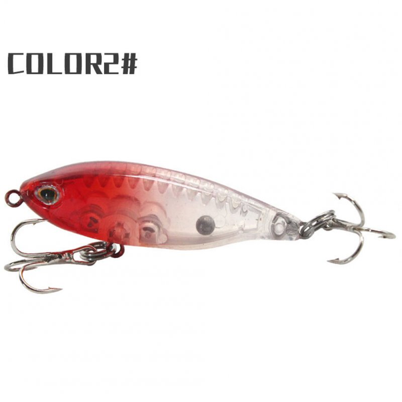 Fishing lure Mini Pencil 4.5cm/3.3g ABS Fishing Tiny Lure Floating Sinking Action Small fishing bait 2#Red head transparent