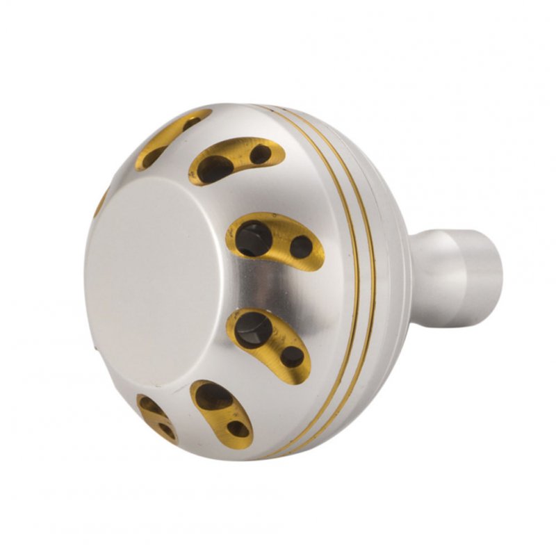 Fishing reel Handle Knob for Spinning reel Type Metal Fishing Reel Handle Knobs Bait Casting Spinning Reels Accessory Silver+Gold T2 grip pills_38MM