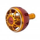 Fishing reel Handle Knob for Spinning reel Type all-metal DIY Fishing Reel Handle Knobs Bait Casting Reels Accessory Round ball red + gold T1 grip pill_Diameter 42 (suitable for refitting 8000-12000 spinning wheels)