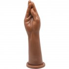 Fist Arm Big Hand Dildo Simulation Penis Butt Enlarge Anal Plug Huge Fist Dildo <span style='color:#F7840C'>Adult</span> Sex Toys brown