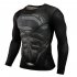 Fitness Compression Shirt Men Anime Printing Bodybuilding Long Sleeve Crossfit 3D Superman Punisher T Shirt  black superman L