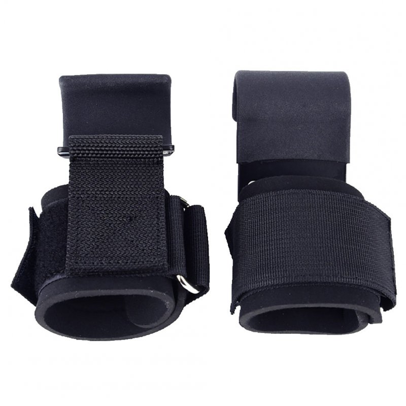 Fitness Weight Lifting Hook Training Gym Grips Straps Wrist Support Weights Power Dumbbell Hook Weightlifting black_One pair
