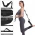 Fitness Yoga Ligament Stretch Belt Breathable Rehabilitation Training Strap Foot Leg Stretch Strap black