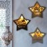 Five Pointed Star Wall Lamp LED Eid Ramadan Decoration Wood Pendant Holiday Party Decor JM01941