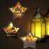 Five Pointed Star Wall Lamp LED Eid Ramadan Decoration Wood Pendant Holiday Party Decor JM01942