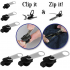 Fix  Zipper Zip  Slider Repair  Instant Kit Removable Rescue Replacement black black