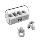 Fk8 Wireless Bluetooth Headphones Digital Display 300mAh Charging Cabin Smart Touch Clip-on Earphone White