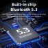 Fk8 Wireless Bluetooth Headphones Digital Display 300mAh Charging Cabin Smart Touch Clip on Earphone blue