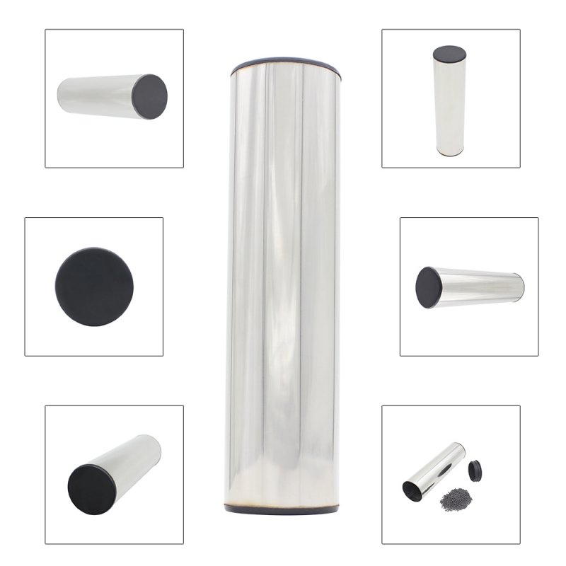 Professional Stainless Steel Cylinder Sand Shaker Rhythm Musical Instruments Metal Hand Percussion  