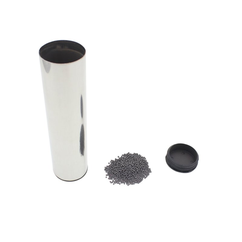 Professional Stainless Steel Cylinder Sand Shaker Rhythm Musical Instruments Metal Hand Percussion  