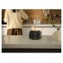 Flame Aroma Diffuser  Flame Humidifier with 3 Color Changing Lights USB Charging Square Aromatherapy Diffuser Dark Gray
