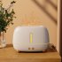 Flame Aroma Diffuser  Flame Humidifier with 3 Color Changing Lights USB Charging Square Aromatherapy Diffuser Dark Gray