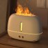 Flame Aroma Diffuser  Flame Humidifier with 3 Color Changing Lights USB Charging Square Aromatherapy Diffuser Dark Gray