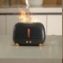 Flame Aroma Diffuser  Flame Humidifier with 3 Color Changing Lights USB Charging Square Aromatherapy Diffuser Dark Gray