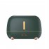 Flame Aroma Diffuser  Flame Humidifier with 3 Color Changing Lights USB Charging Square Aromatherapy Diffuser Dark Gray