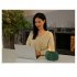 Flame Aroma Diffuser  Flame Humidifier with 3 Color Changing Lights USB Charging Square Aromatherapy Diffuser Dark Gray