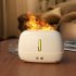 Flame Aroma Diffuser  Flame Humidifier with 3 Color Changing Lights USB Charging Square Aromatherapy Diffuser Dark Gray