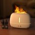 Flame Aroma Diffuser  Flame Humidifier with 3 Color Changing Lights USB Charging Square Aromatherapy Diffuser Dark Gray