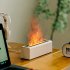 Flame Aromatherapy Diffuser 150ml Ultrasonic Aromatherapy Humidifier with 7 LED Color Changing Lights Night Light Black
