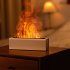 Flame Aromatherapy Diffuser 150ml Ultrasonic Aromatherapy Humidifier with 7 LED Color Changing Lights Night Light Black